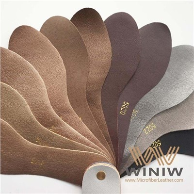 Cuir PU en microfibre bruni pour chaussures en cuir